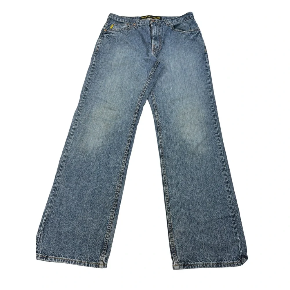 Nautica Jeans Co Men's 32x32 Blue Denim Relaxed Fit Straight‎ Leg Y2K Vintage